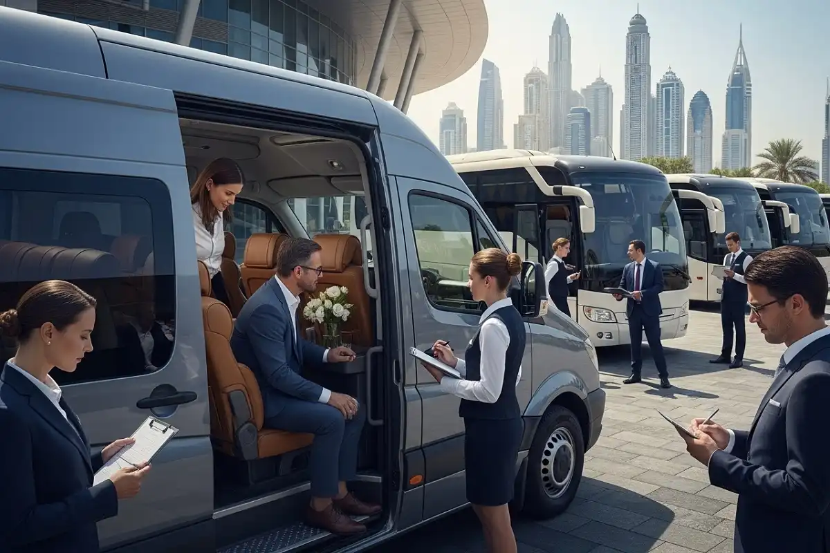 Learn how to plan efficient and comfortable transport for corporate events in Dubai and across the U