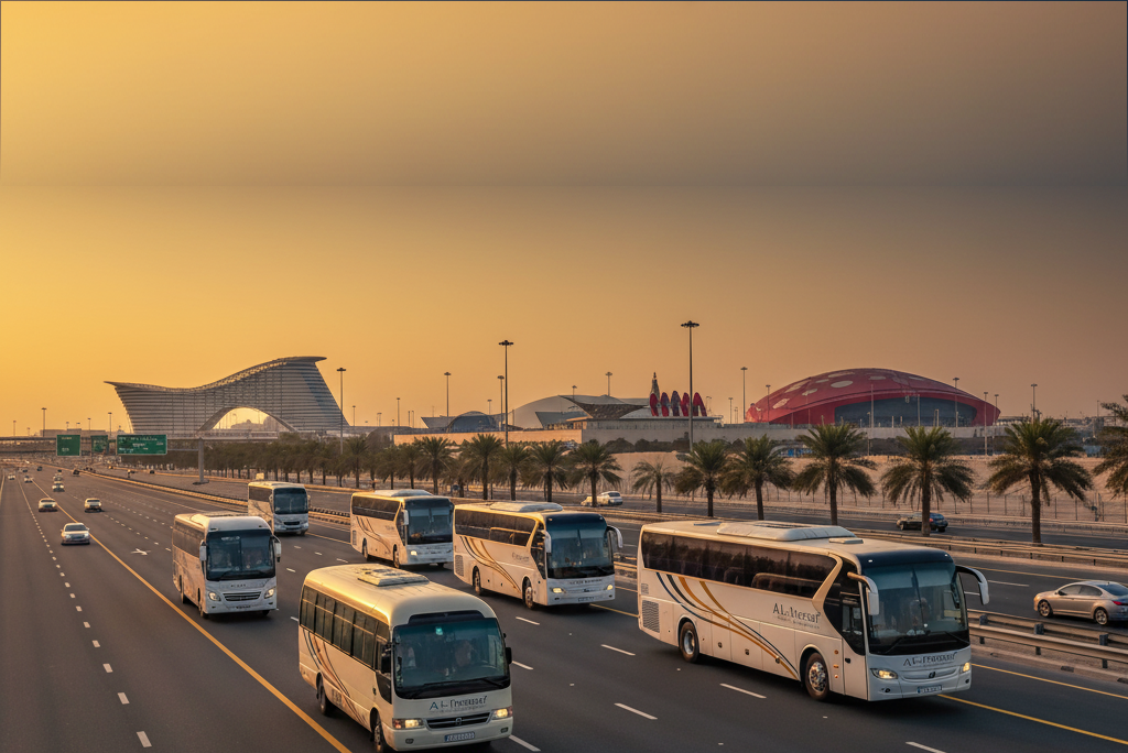 Best, safe and affordable travel options for Abu Dhabi Grand Prix visitors via bus rental services in Dubai And Across the UAE.